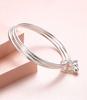 Pulsera Cerrada Simple de Moda Femenina Tercera Vida III Pulsera Campana Mano Multicírculo Encuentro 520 999 Plateado Pulsera de Plata de Ley
