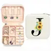 Caja de joyería portátil exquisita de alta gama en color de stock logo impreso caja de joyería aretes anillo caja de almacenamiento de joyería