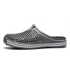 Zapatillas personalizadas de moda de verano para hombre, para exteriores, talla grande, de playa, con agujeros, puntera cerrada, de importación, zapatillas de media caña, sandalias de moda