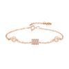 Pulsera de Cintura de Hombre Pequeña con Números Romanos de Plata Esterlina S925 para Mujer Simple Oro Rosa ins Nicho de Alta Gama Venta al por Mayor