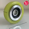 Roda de borracha de poliuretano com revestimento de PU com rolamento roda de varredora silenciosa resistente ao desgaste roda guia lateral polia móvel