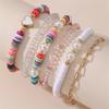 BZ2046 Transfronterizo Nuevo Color Colgante de Lazo de Cerámica Blanda con Perlas Pulsera para Mujer Traje Joyería Hecha a Mano con Perlas