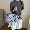 Bolso de Lunares para Mujer Bolso Tote de Gran Capacidad Estilo Nuevo 2026 Bolso de Hombro Simple Casual Bolso Cruzado para Trabajador de Oficina