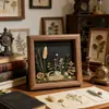 Moldura de Foto Preta Tridimensional Oca Estilo Europeu Profundidade de 2cm Caixa de Exibição de Espécimes de Borboleta Montagem Própria Moldura Vazia DIY Para Mesa ou Parede