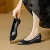 Sapatos de Salto Femininos, Tamanhos 35-42, Tamanho Grande, Novo Estilo Verão 2026, Versátil para Uso Externo, Boca Rasa, Salto Médio, Sapatos de Salto Alto, Luxo Leve