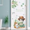 Adesivos de parede bonitos do gato da sala de estar autoadesivos decorativos do quarto HT94046