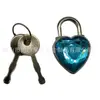 Especialmente Diseñado para en Stock, Moderno, Versátil, Exquisito y Hermoso Candado en Forma de Corazón de Diamante de Colores, Candado de los Deseos, Candado de Amor