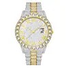 MISSFOX nuevo moda europea impermeable hip hop completo de Diamantes Reloj para hombre pulsera venta directa de fábrica