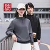 Sudadera de Algodón de Alta Gama para Hombre Lei Zong, Primavera y Otoño, 320g, Cuello Alto, Media Cremallera, Moderna, Sencilla, Color Sólido, Chaqueta Hecha a Medida