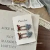 Corea del Sur Nuevo Otoño e Invierno Botón Amor Cuero Niños Niña Todo-partido Lazo Flequillo Pinza Lateral Accesorios para el Cabello de Niñas