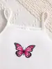 Comércio Exterior Roupas Infantis Conjunto de Verão para Meninas Doce Blusa Rendada + Colete de Alça Borboleta + Saia Conjunto de Três Peças