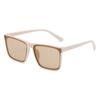 Gafas de sol estilo coreano para hombre, estilo casual, estilo vintage, cuadradas, modernas, con tonos vibrantes, estilo callejero.