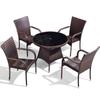 Conjunto de Mesa e Cadeiras de Vime para Pátio, Combinação de Vime para Jardim, Quintal, Ar Livre, À Prova d'Água, Resistente ao Sol, Mesa e Cadeiras de Jantar para Lazer, Vime PE