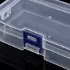 Caixa Retangular Transparente de Plástico Caixa com Trava de Fivela Azul Caixa de Armazenamento de Brinquedos de Mesa Joias Caixa de Embalagem para Componentes Acessórios Peças