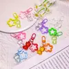 Llavero de oso estrella de cinco puntas ins, colgante de oreja colorido de estrella acrílica, decoración de bolso, accesorios de cuentas al por mayor