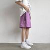 Shorts Casuais de Moda Verão 2024 Novo Zíper Duplo Lateral Costura Seda Gelada Secagem Rápida