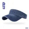 Sombrero de Vaquero sin Copa Nuevo Estilo Primavera y Verano, Sombrero Retro Lavado Hueco para Protección Solar para Mujeres, Sombrero de Sombrilla para Ciclismo al Aire Libre