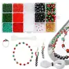 Set Navideño Caja de Regalo Transfronteriza Cuentas de Vidrio Cuentas de Arroz Paquete de Materiales para Herramientas Juego de Accesorios para Pulseras Hechas a Mano