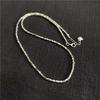 Plata 925 simple nicho plata rota varios dos piezas de collar de plata apilado cadena lisa cadena de clavícula femenina ins joyería de plata de alta calidad