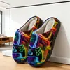 Pantuflas de Algodón de Comercio Exterior para Hombres y Mujeres, Estampado de Ratón Gamer, Pantuflas Cálidas de Hogar para Otoño e Invierno, Pod Venta al por Mayor Transfronteriza Jit