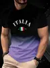 2025 Nueva Camiseta Casual Versátil de Manga Corta para Hombre con Estampado, Moda Europea y Americana, Versátil, de Alta Calidad