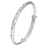 Pulsera Estrellas Bebé Arena Brillante para Mujer Joven Sólida Pulsera Regalo para Niñas Moda Simple Pulsera Abierta de Empuje y Tirón