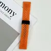 Adecuado para Samsung/Huawei/Xiaomi Watch Malla Transpirable Plegable Hebilla Magnética Correa de Reloj de Silicona 20/22mm