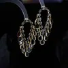 Pendientes de Borla con Hilo de Circonita Super Brillante de Alta Resistencia para Mujer, Lujo Accesible Estilo Celebridad Diseñador de Gama Alta Pendientes Personalizados para Mujer