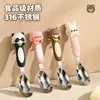 Cuchara Yuanbao de Acero Inoxidable 316, Cuchara Infantil, Cuchara Especial para Comer de Bebé de Dibujos Animados, Vajilla Doméstica Estilo Lindo