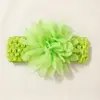 Novo Produto Transfronteiriço Europeu e Americano Faixa de Cabeça Infantil de Chiffon com Flor Faixa Elástica para Bebê Fontanela Acessórios de Cabelo Faixa de Cabeça para Bebê