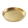 Plato Redondo de Acero Inoxidable con Borde Enrollado Retro Dorado Plato Japonés para Barbacoa Plato Redondo para Cena Plato para Pizza Bandeja para Fruta Extra Grueso Grande