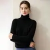 Nuevo Suéter de Cachemira Otoño Estilo Simple para Mujer Cuello Alto Tejido de Punto Cuello de Tortuga Ajuste Delgado Capa Base de Punto Ropa Interior Adelgazante