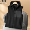 Otoño e invierno 2024 nueva moda casual chaleco con capucha de forro polar abrigo para hombre moda masculina 7032JP
