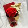 Mini ramo de flores secas creativas Regalo para el Día de San Valentín Chino rosa Clavel flor de jabón ambiente regalo para una sola mano amante