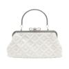 Bolso retro Kai Weili con flores y perlas de diamantes y lazo, bolso de mano para cena, bolso de fiesta para vestido de novia, 2024