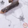 Aifulu Original Prata Esterlina S925 Série Floco de Neve de Inverno Conjunto de Brincos e Colar Brincos Pequenos Frescos Versáteis Joias