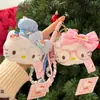 Llavero de Peluche Hello Kitty de Moda Gafas DIY Miu Accesorio Colgante Encanto Exquisita para Bolso