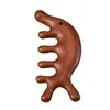 Pente de Massagem Personalizado com Logo em Madeira de Sândalo Presente Souvenir Cabeça para Dragagem de Meridianos do Couro Cabeludo Pente de Acupressura Cuidado com a Saúde Pente de Cinco Dentes