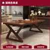 Mesa de Comedor para Uso Doméstico, Apartamento Pequeño, Madera Maciza, Juego de Mesa Rectangular y Sillas para Sala de Estar, Mesa Grande Multifuncional Simple Moderna