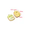 Novo Pingente de Coração de Pêssego Borboleta Estrela com Gotejamento de Óleo em Aço Inoxidável Colar Pulseira Francesa Transfronteiriça Acessórios de Joias DIY