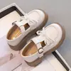 Nuevos zapatos de actuación estilo británico de suela blanda 2026 para niños mayores, zapatos negros de cuero para niñas de primavera y otoño, zapatos de princesa para estudiantes
