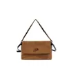 Bolso de gamuza de alta calidad para otoño e invierno, con un diseño elegante, retro y chic, perfecto como bolso pequeño cuadrado, bolso tote o bolso de hombro