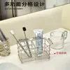 Soporte para Pasta de Dientes Acero Inoxidable Cepillo de Dientes Eléctrico Navaja Almacenamiento Encimera de Lavabo de Baño Expositor de Cosméticos