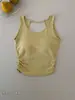 Camisola Popular com Lindo Recorte nas Costas e Grande Abertura nas Costas, com Bojos, Cintura Franzida para Afinar a Silhueta, para Usar por Dentro ou por Fora, Colete Feminino