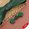 Botão de incenso de placa de jade Cheongsam Fivela de placa chinesa feita à mão Acessórios de botão decorativo com contas de jade Hanfu para roupas vintage