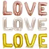 Globos de Papel de Aluminio de Letras Mayúsculas de 32 pulgadas en Plata, Oro y Oro Rosa para Decoración de Habitación de Boda