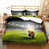 Funda nórdica con estampado digital de fútbol de acuarela, adecuada para decoración de ropa de cama de niños y niñas.