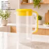 Jarra de Agua Fría Jinde de 2.5L con Escala, Gran Capacidad, Jarra de Agua de PP Engrosado con Tapa, Jarra de Agua con Hielo, Jarra para Jugos