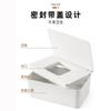 Caja de almacenamiento para mascarillas, grande, a prueba de polvo, sellada, con tapa, para guardar guantes desechables y desmaquillantes.