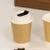Taza Desechable para Té de Leche Taza para Bebidas Frías Mascota Café con Tapa 500ml Plástico Transparente Engrosado Popular Empaque para Llevar